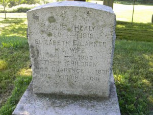 Gravestone of Morris Larned Healy. Findagrave.com.