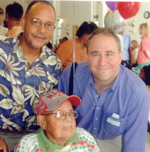 David at Silas Simmons's 111th birthday party.