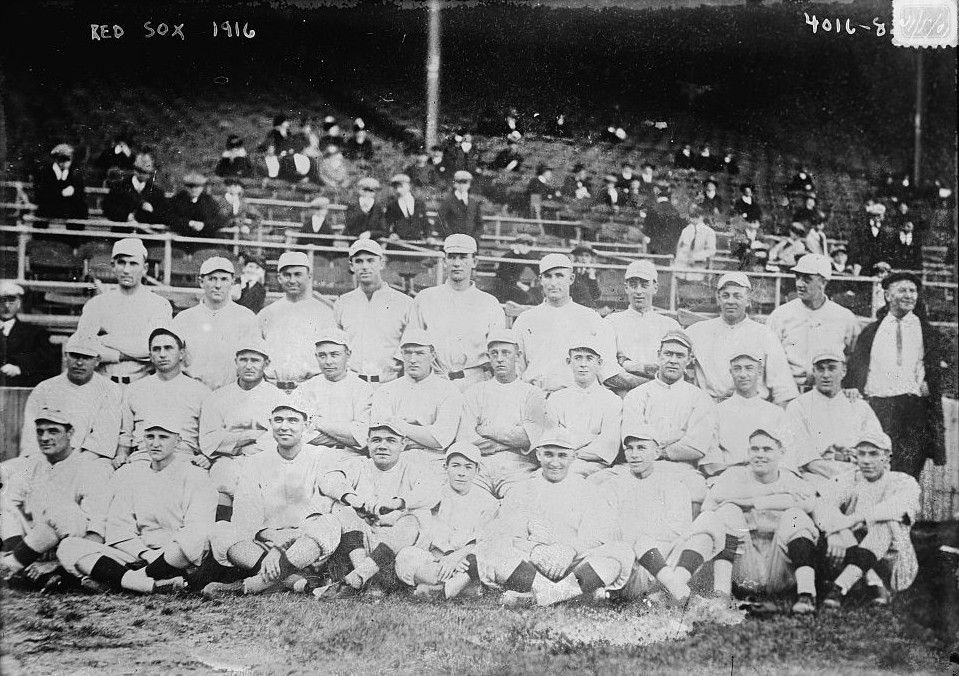 Otto Miller, left, of the Brooklyn Dodgers, and Babe Ruth, of the